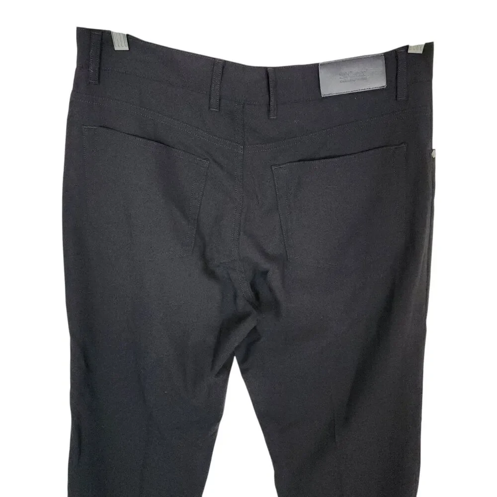 St. Croix Collections Men's Pants Size 34 Black Wool Blend Made in Italy Trouser